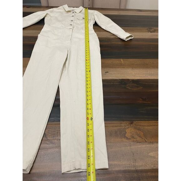 Sandy Liang x Target Women’s Button Front Long Sleeve Jumpsuit Birch Size 4 - Picture 9 of 16